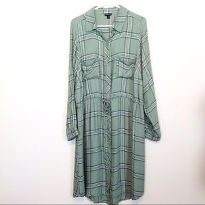 Torrid Plaid Shirt Dress Button Down - Size 1X